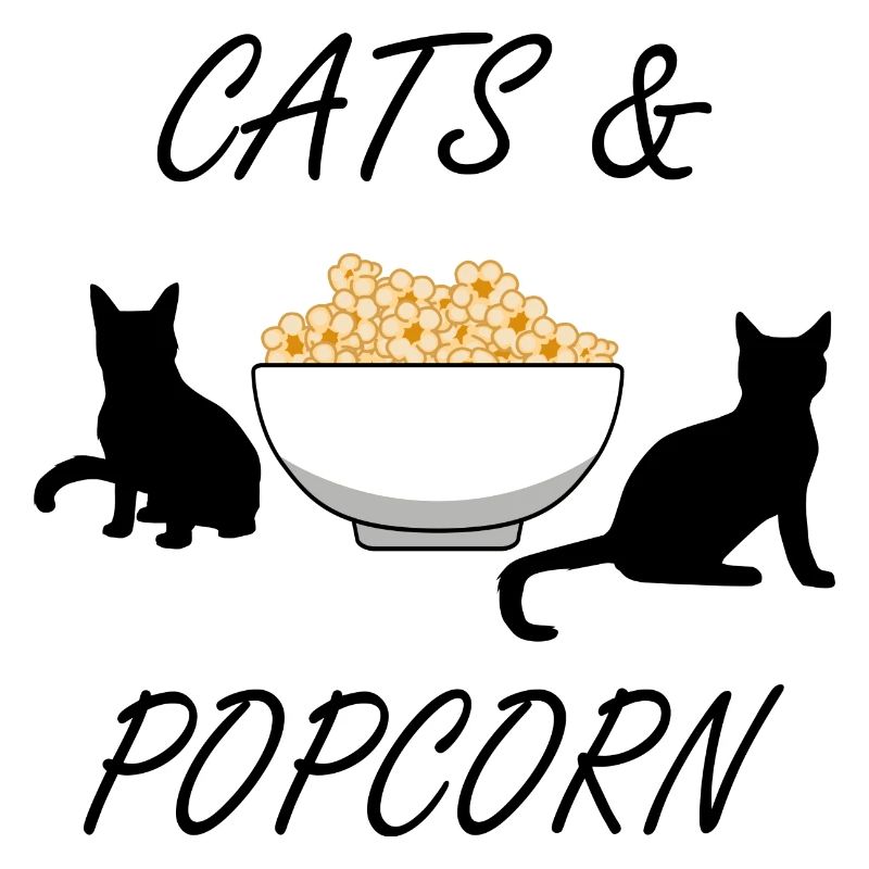 Popcorn and Cats Cute Kitty Pop Corn Manger