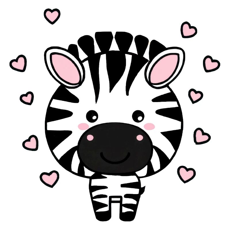 Süßes Zebra mit Herzchen