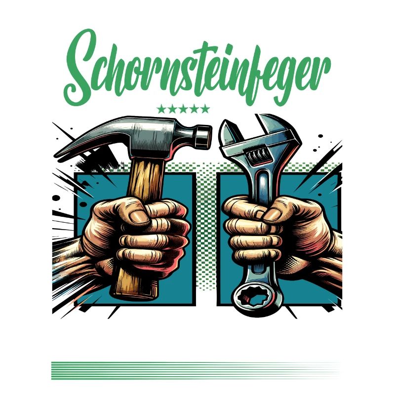 Schornsteinfeger Beruf mit lustigen Spruch