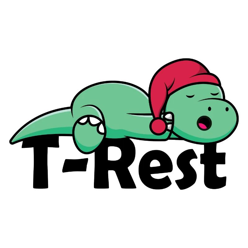 T-Rest - Sleeping T-Rex pun Dino