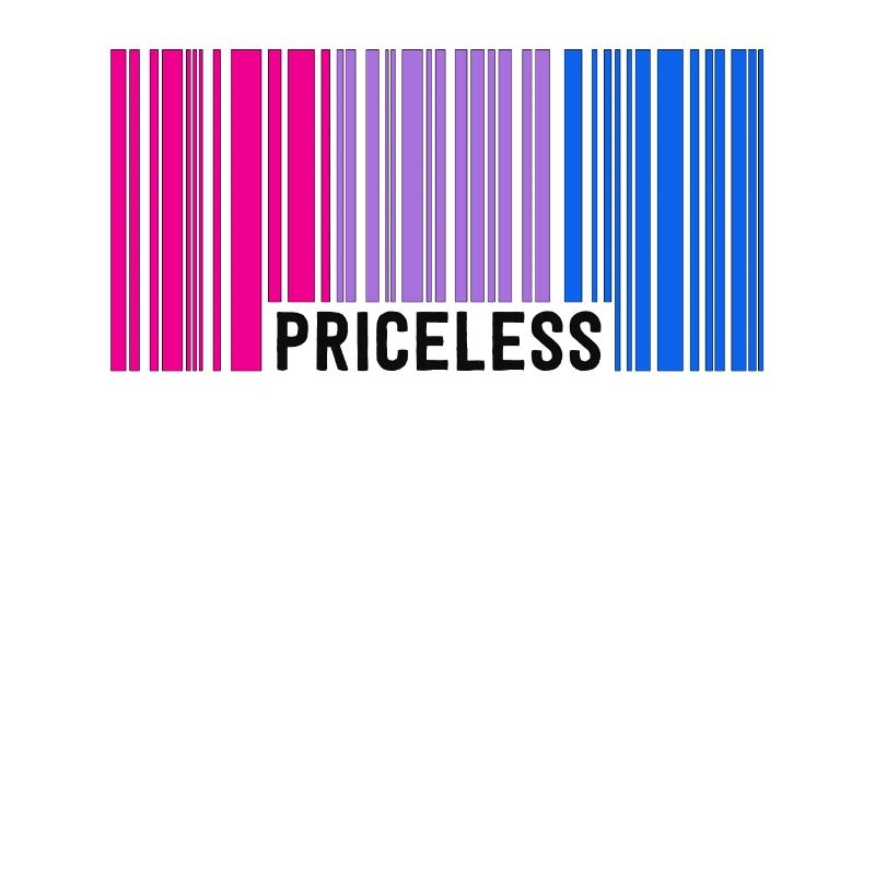 Priceless Bisexual Pride Barcode Subtle Bi Flag