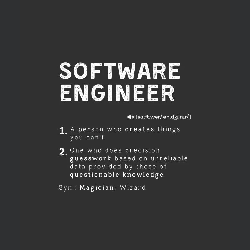 Funny Software Engineer Definition Computer Dev