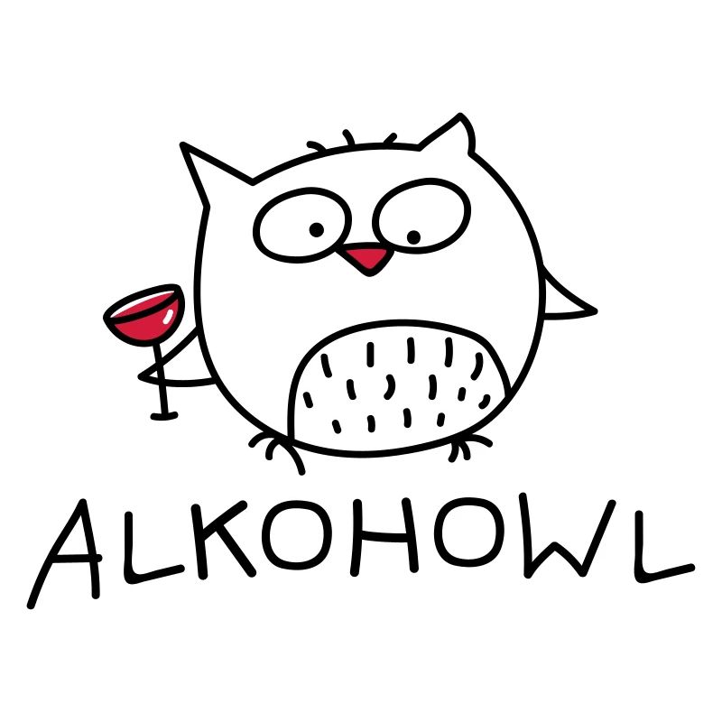 Chouette avec de l'alcool