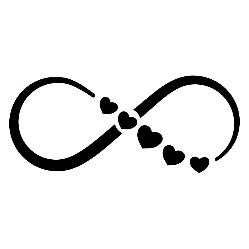 Infinite symbol with hearts