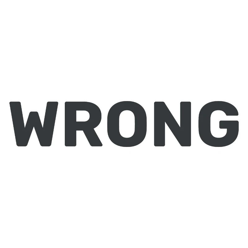 WRONG - Typograpie