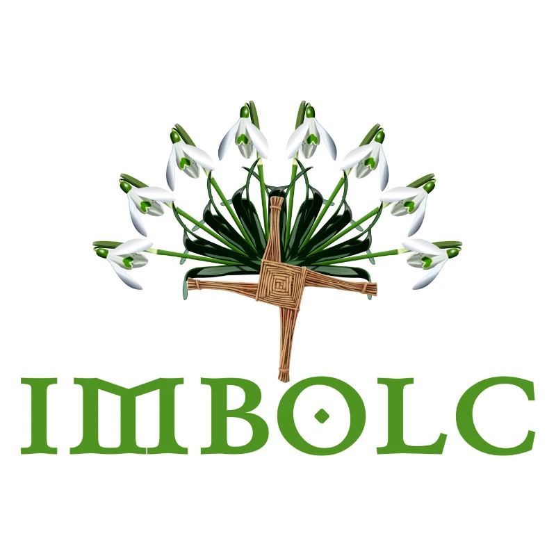 imbolc with snowdrop semicircle