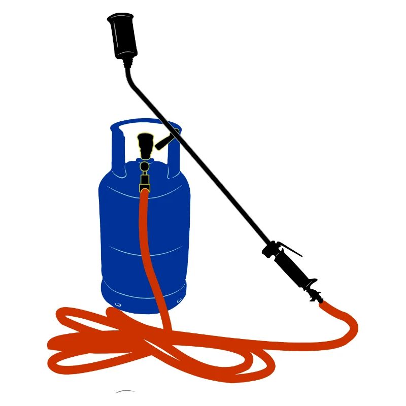 Gas bottle with gas burner color