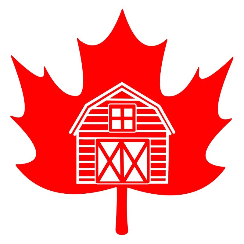 Canada maple leaf farm logo