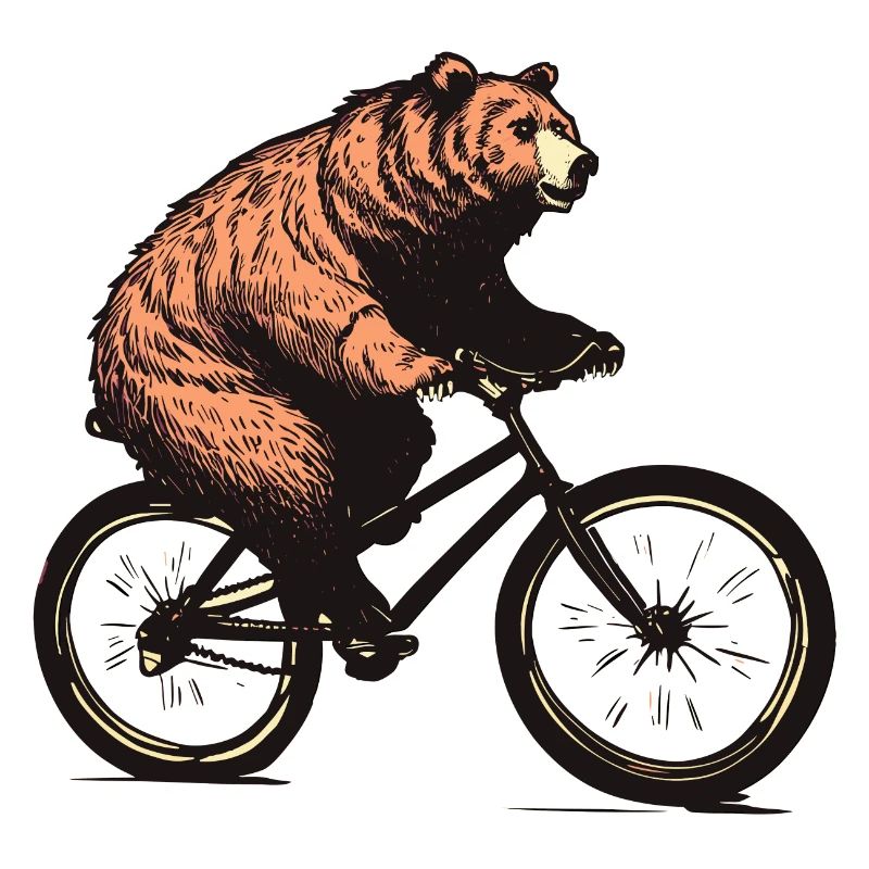 Wild Bear on Bicycle Design