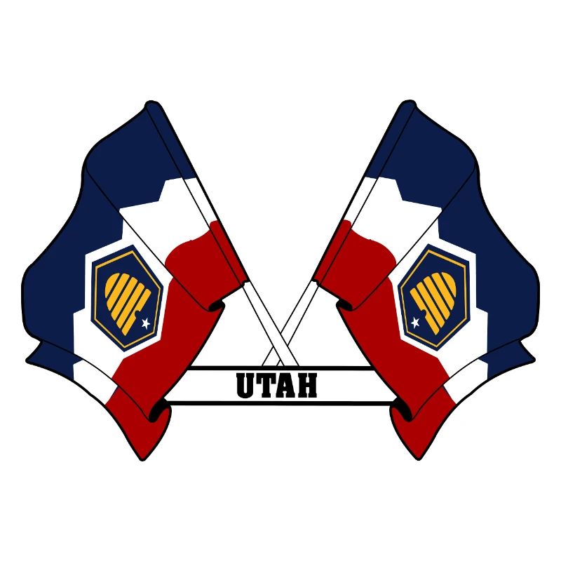 Texte à deux drapeaux UTAH