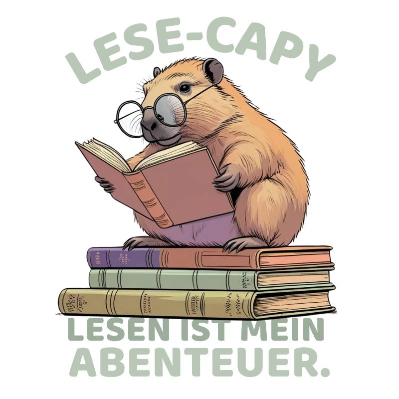 Lese - Capybara: Der Bücherwurm