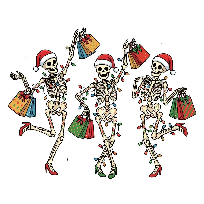 Dancing skeleton shoppers