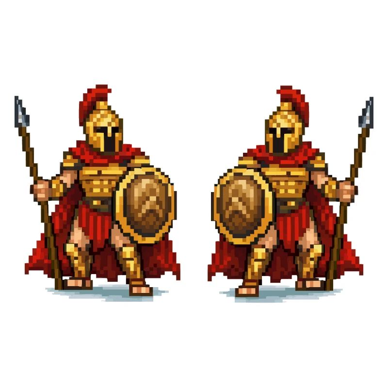 Doppel-Gladiator Pixelkunst
