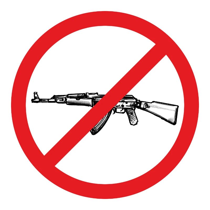 Signe de paix d’interdiction d’armes - Illustration