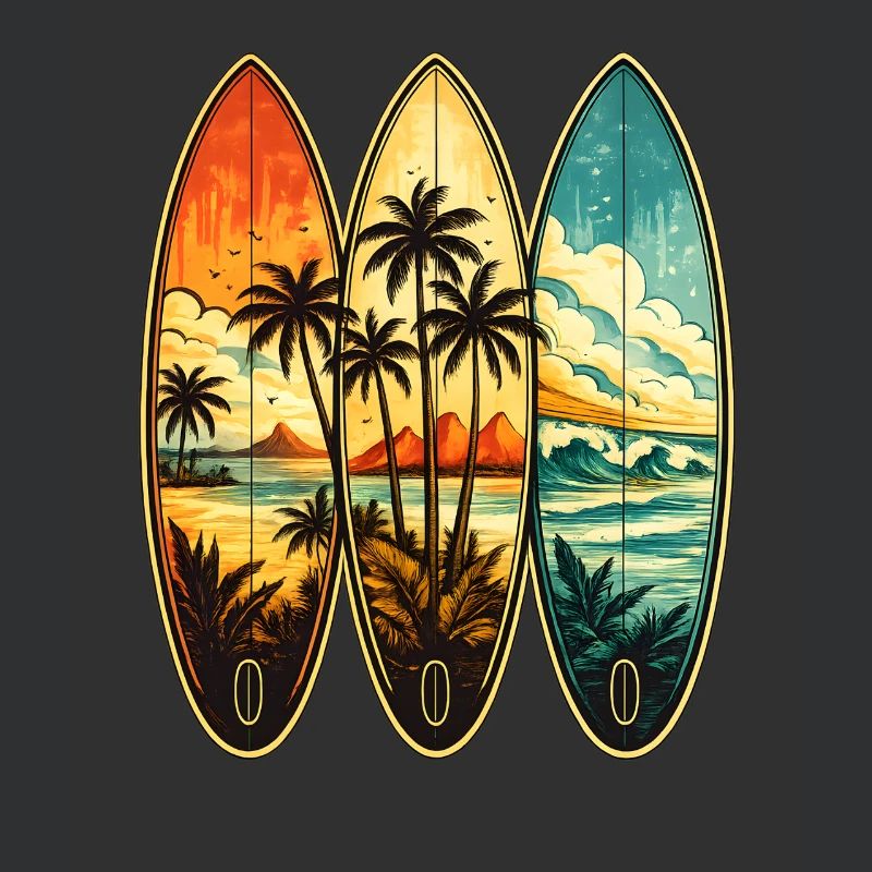 Tropical Surf Triptych