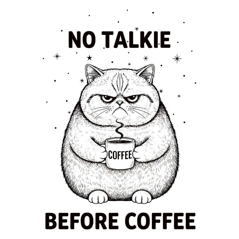 Pas de conversation devant un chat amateur de café