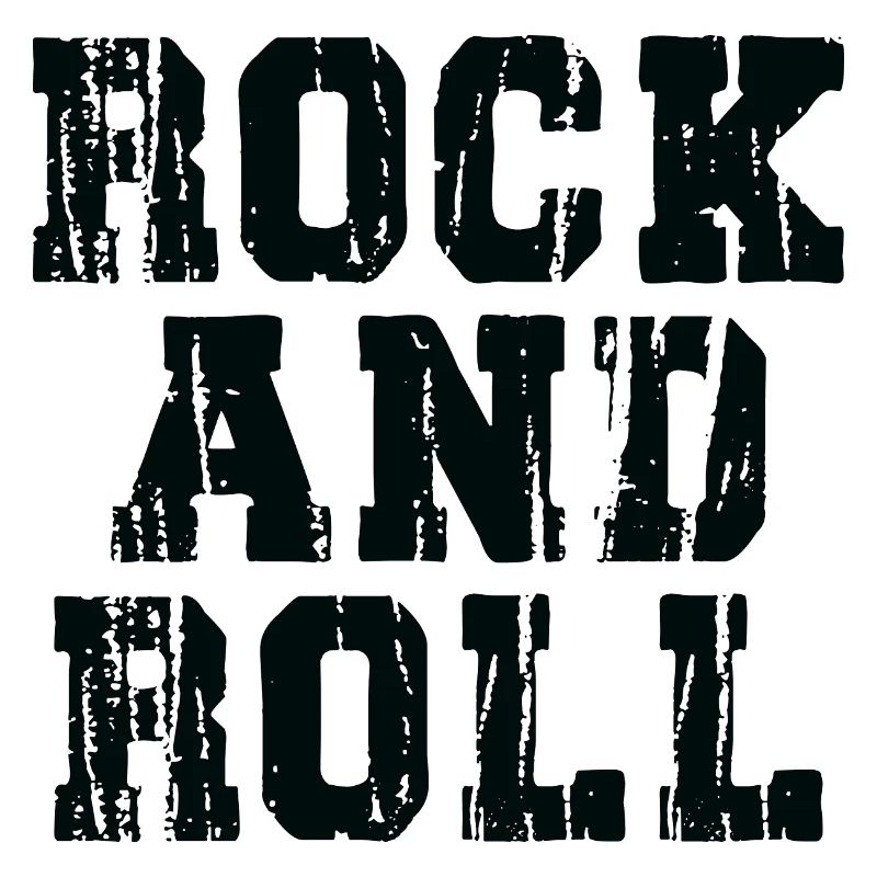 Rock and Roll Typographie Audacieuse et Usée