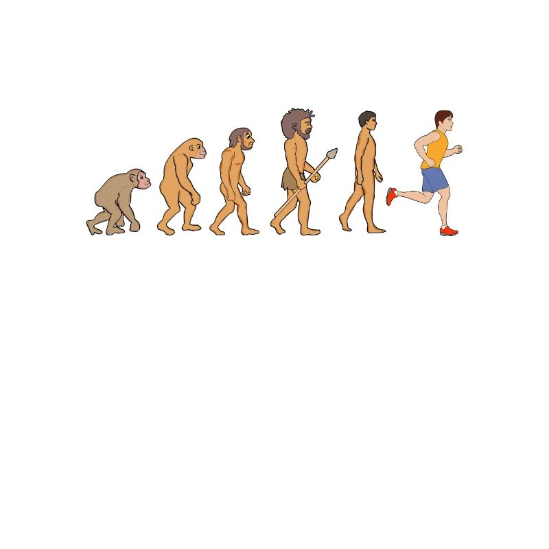 Funny Running Evolution Jogging Cardio Runner Gift