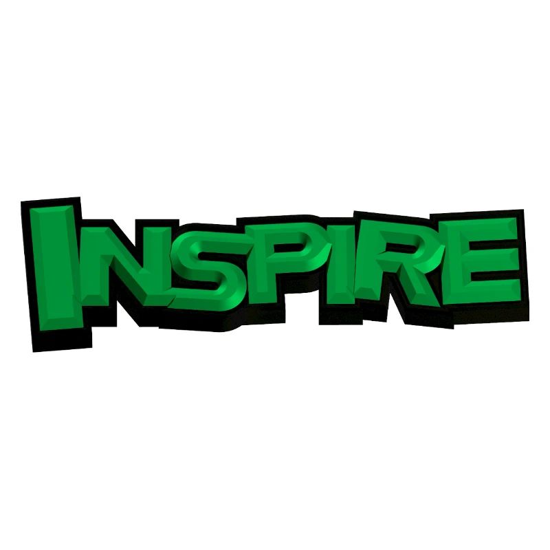 INSPIRE – Modern 3D Typography Design
