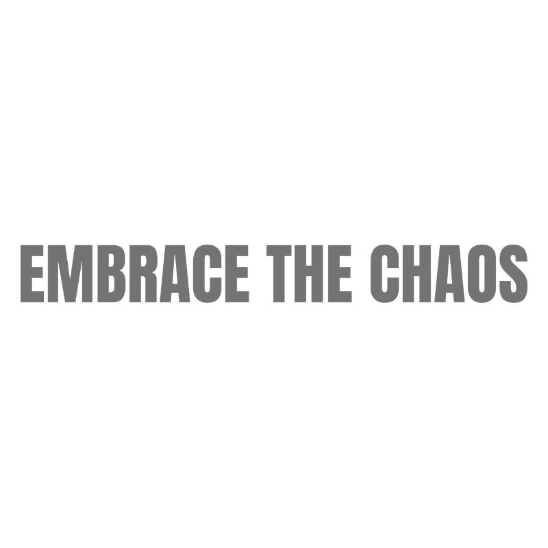 Umarme das Chaos: Kräftiger monochromer Druck