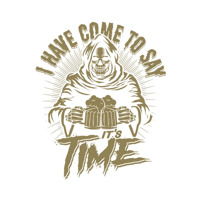 Grim Reaper Beer Time Has Come Funny