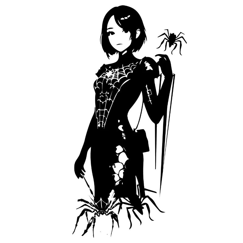 Spider,Black,Tarantula,Illustration,Anime,Comic,
