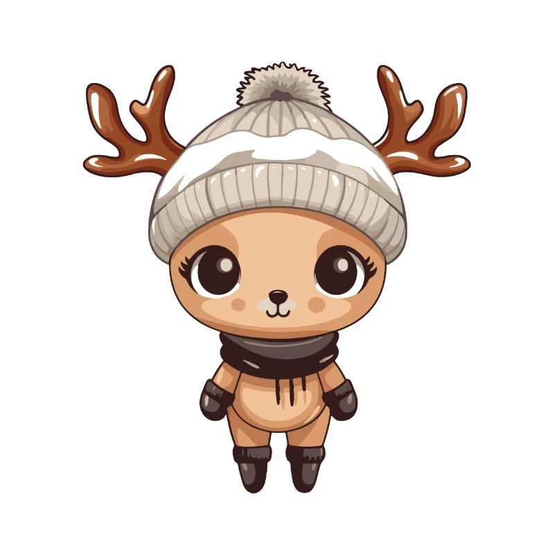 Bande dessinée d’hiver de cerf