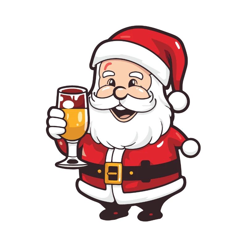 Weihnachtsmann Drinking Comic Weihnachten