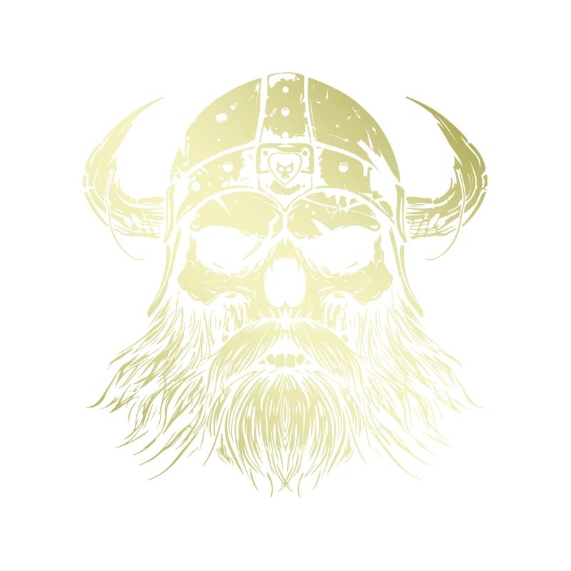 Crâne Viking Valhalla Or
