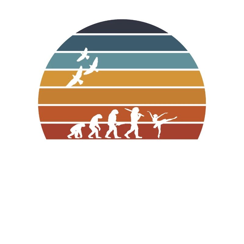 Retro Vintage Sunset Evolution FIGURE SKATING