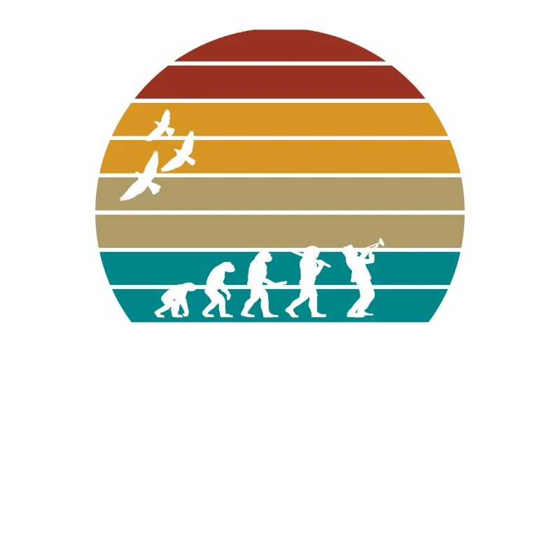 Retro Vintage Sunset Evolution SAXOPHON