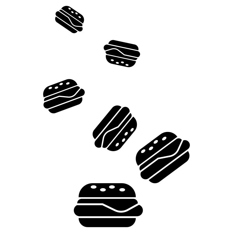 Silhouette de l’icône du hamburger