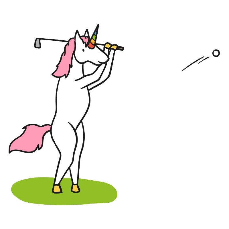 Golfendes Einhorn / Einhorn Golf