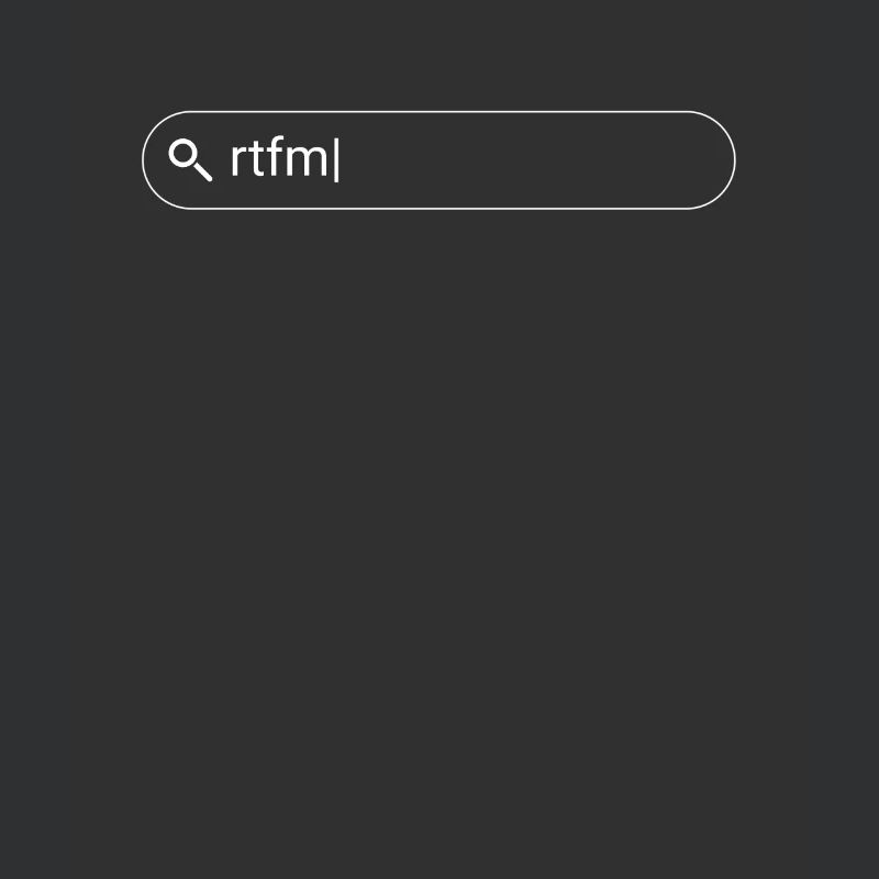 RTFM Befor You Ask Tech Support IT Nerd Geek Geeky