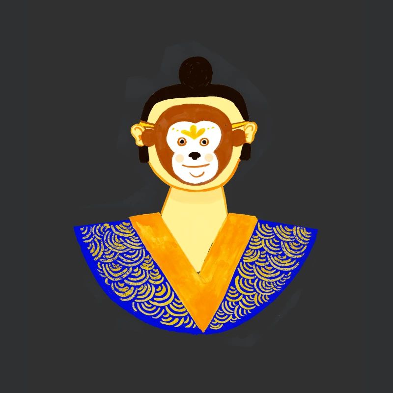 A man behind the monkey mask