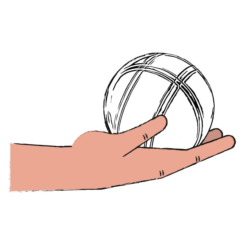 Boule hand mit Boulekugel