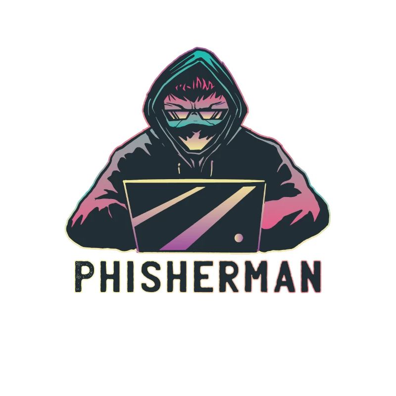 Hacker Phisherman Phishing Design as a Gift