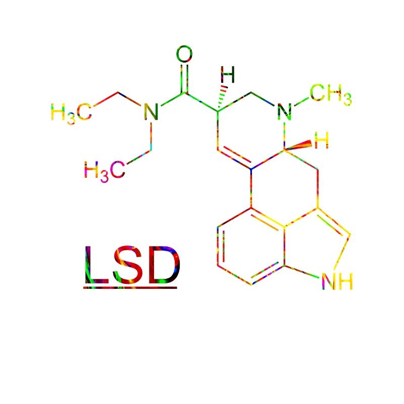 Molécule de médicament psychédélique acide LSD