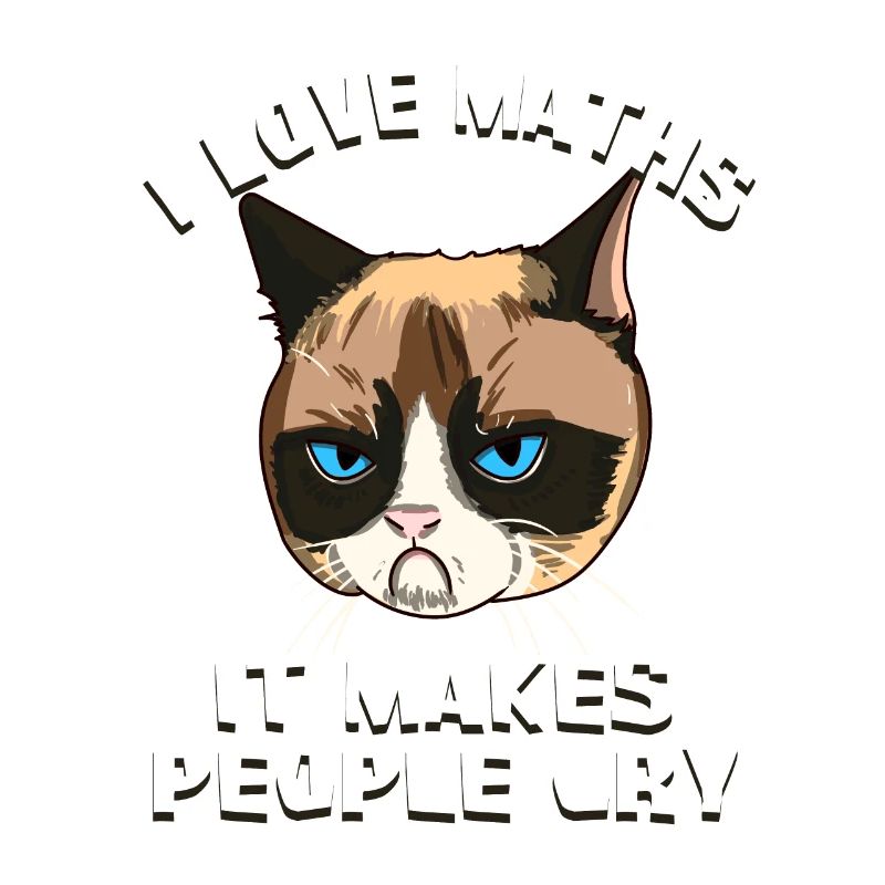 Chat Chat Prof de maths Chat Grumpy Mathe Gesche