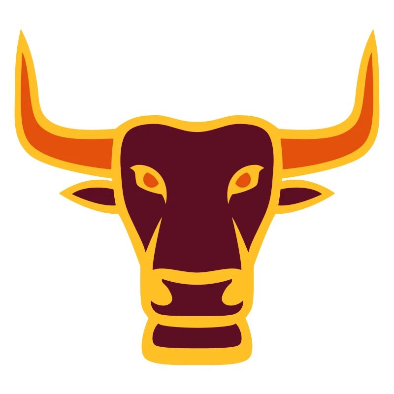 Stier Maskottchen Logo
