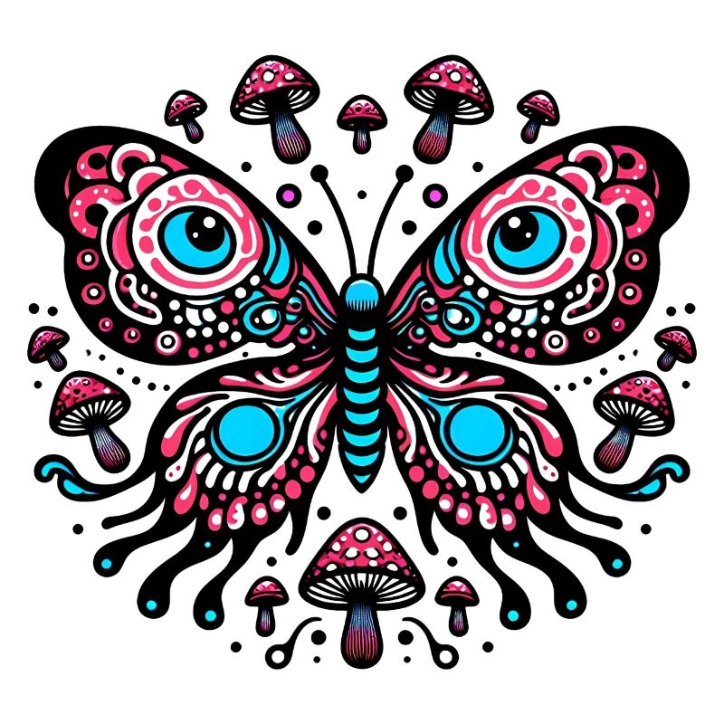 Papillon comique vibrant