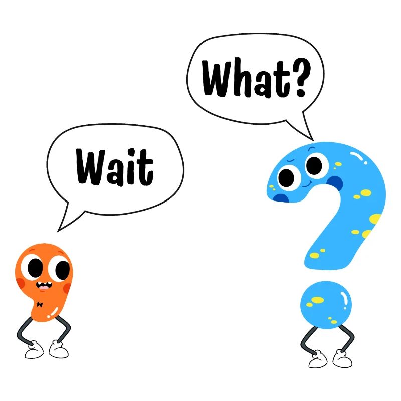Warte, Was? - Wait, What? - Comic Satzzeichen