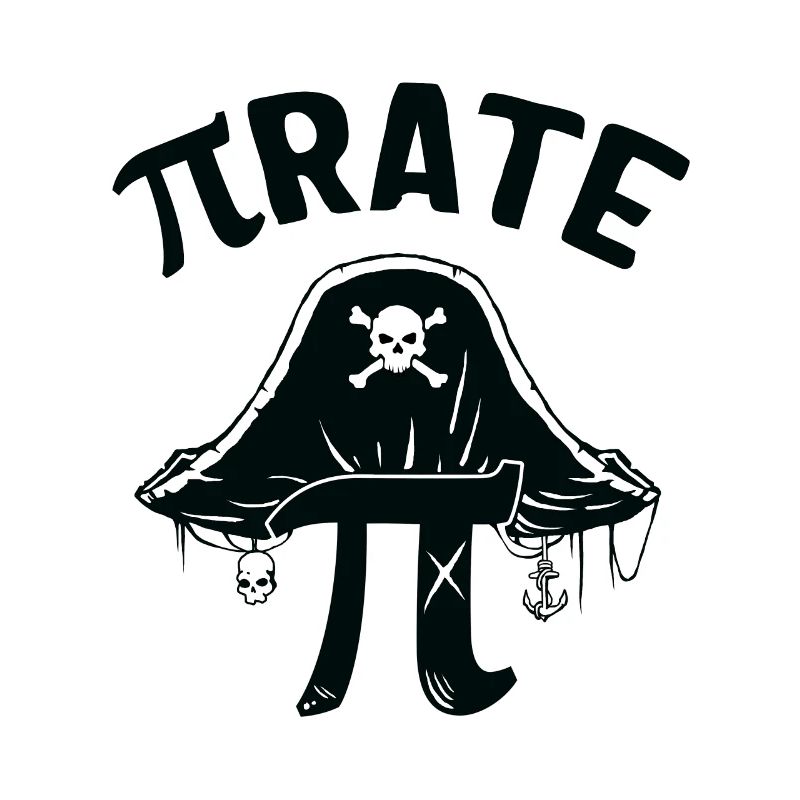 Pi Day Pirate Hat Skull Sailor Math Teacher