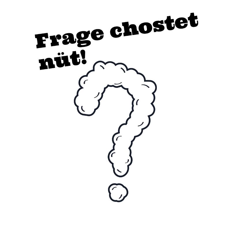 Frage chostet nüt schweizerdeutsch Spruch