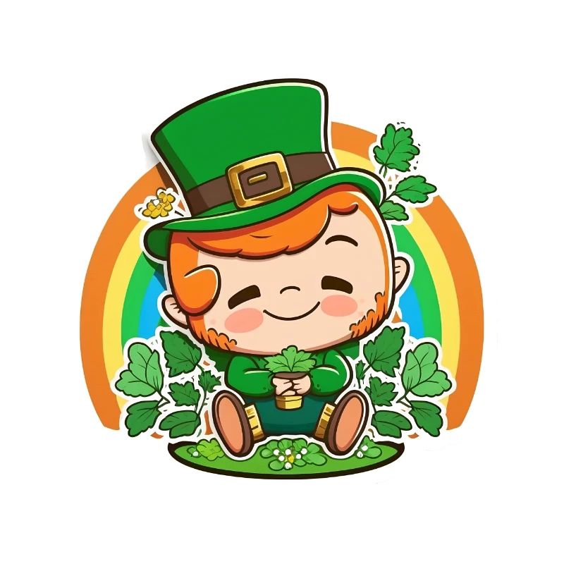 Autocollant de vacances de la Saint-Patrick