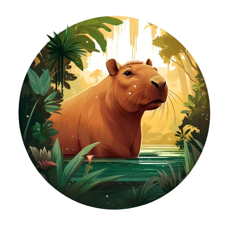 Baignade Capybara