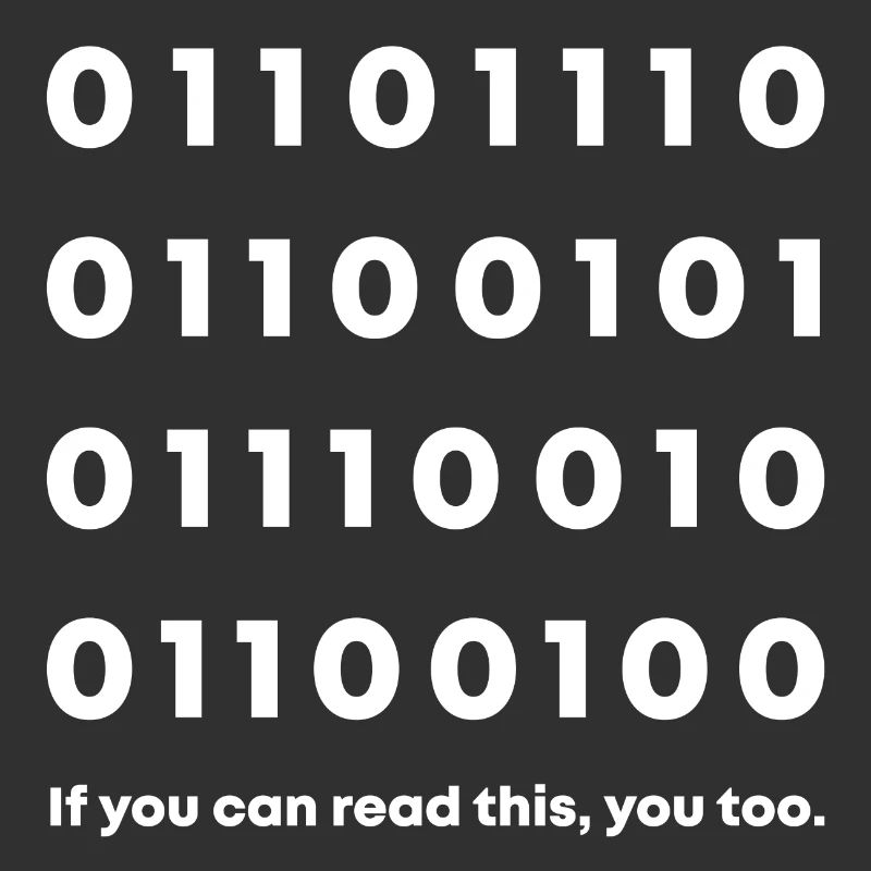 Nerd in binary code