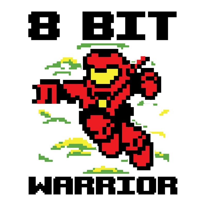 8 Bit Warrior Pixel Video Game Gaming Gift