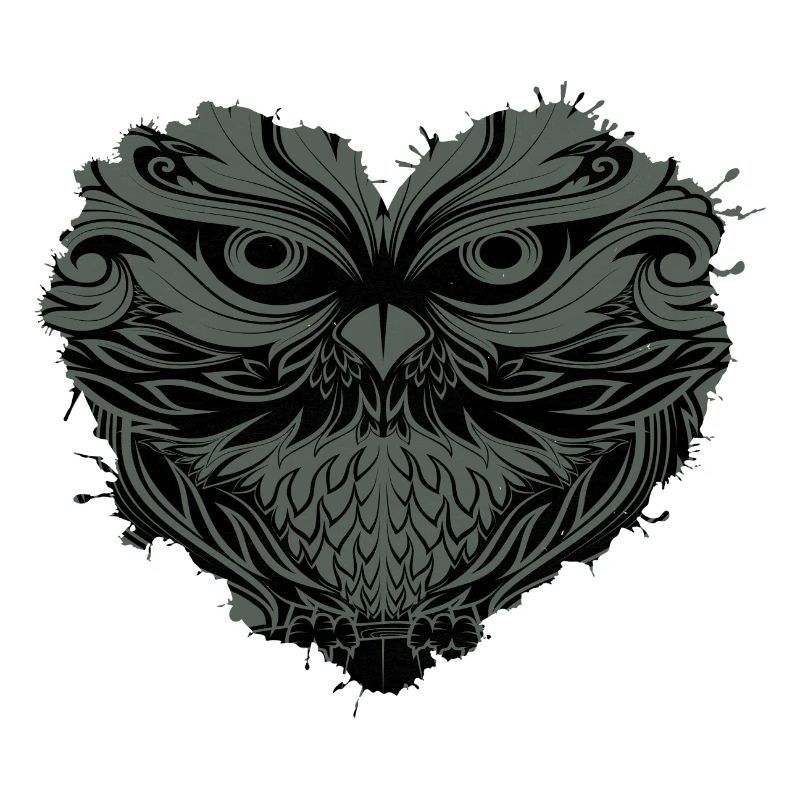Eule "alte Eule" Eule im Herz