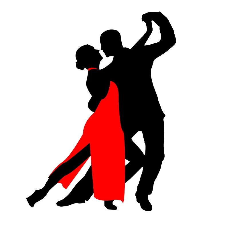 Dancing Tango dance couple logo